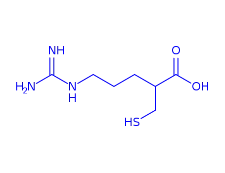 Molecular Structure of 69734-02-7 (2-mercaptomethyl-5-guanidinopentanoic acid)