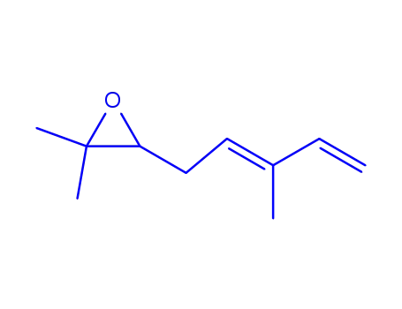 Molecular Structure of 69103-20-4 (2,2-Dimethyl-3-(3-methyl-2,4-pentadienyl)-oxirane)