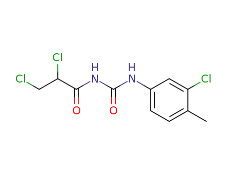Molecular Structure of 61439-41-6 (Propanamide,
2,3-dichloro-N-[[(3-chloro-4-methylphenyl)amino]carbonyl]-)