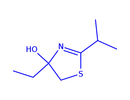 Molecular Structure of 687970-06-5 (4-Thiazolol,4-ethyl-4,5-dihydro-2-(1-methylethyl)-(9CI))