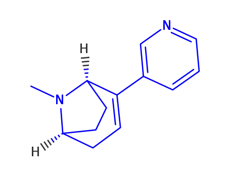 Molecular Structure of 540709-45-3 (8-Azabicyclo[3.2.1]oct-2-ene,8-methyl-2-(3-pyridinyl)-,(1R,5S)-(9CI))