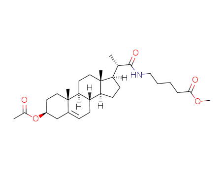 5-[2-(3-acetoxy-10,13-dimethyl-2,3,4,7,8,9,10,11,12,13,14,15,16,17-tetradecahydro-1<i>H</i>-cyclopenta[<i>a</i>]phenanthren-17-yl)-propionylamino]-pentanoic acid methyl ester