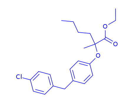ethyl 2-[4-[(4-chlorophenyl)methyl]phenoxy]-2-methylhexanoate