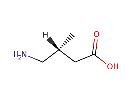 Molecular Structure of 1116-92-3 (Butanoic acid, 4-amino-3-methyl-, (R)-)