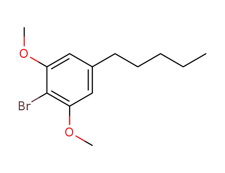 Molecular Structure of 82078-06-6 (Benzene, 2-bromo-1,3-dimethoxy-5-pentyl-)