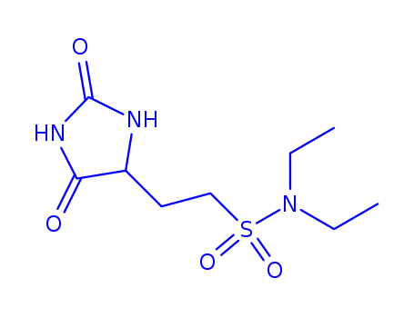 (+/-)-5-<2-(N,N-Diaethyl-sulfamoyl)-aethyl>-hydantoin
