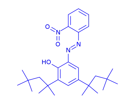 Molecular Structure of 70693-48-0 (2-[(2-Nitrophenyl)azo]-4,6-bis(1,1,3,3-tetramethylbutyl)phenol)