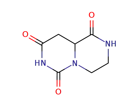 Molecular Structure of 5565-14-0 (2H-Pyrazino[1,2-c]pyrimidine-1,6,8(7H)-trione,tetrahydro-(7CI,8CI,9CI))
