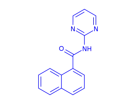 Molecular Structure of 560091-45-4 (1-Naphthalenecarboxamide,N-2-pyrimidinyl-(9CI))