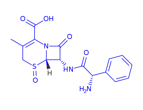 Molecular Structure of 56193-21-6 (Cephalexin Sulfoxide)