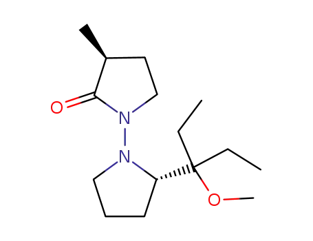 Molecular Structure of 181293-43-6 ([1,1'-Bipyrrolidin]-2-one, 2'-(1-ethyl-1-methoxypropyl)-3-methyl-,
(2'S,3S)-)