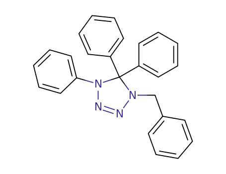 Molecular Structure of 101370-77-8 (1H-Tetrazole, 4,5-dihydro-1,5,5-triphenyl-4-(phenylmethyl)-)