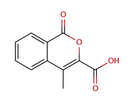 Molecular Structure of 56661-74-6 (1H-2-Benzopyran-3-carboxylic acid, 4-methyl-1-oxo-)