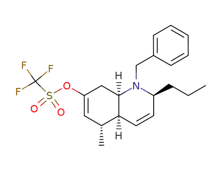 (2S<sup>*</sup>,4aS<sup>*</sup>,5S<sup>*</sup>,8aR<sup>*</sup>)-1-benzyl-2-(1-propyl)-(Δ-3,4)-5-methyl-(Δ-6,7)-7-<(trifluoromethanesulfonyl)oxy>hexahydroquinoline