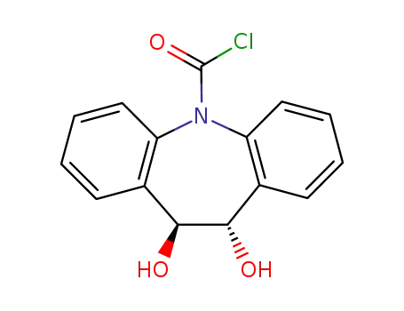 trans-10,11-dihydro-10,11-dihydroxy-5H-dibenzo<b,f>azepine-5-carbonyl chloride