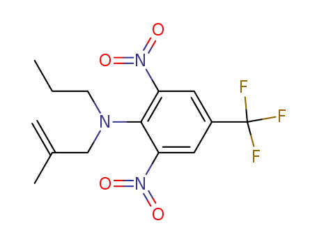 Molecular Structure of 57801-46-4 (N-(2-Methyl-2-propenyl)-2,6-dinitro-N-propyl-4-trifluoromethylaniline)