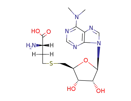Molecular Structure of 58936-13-3 (Adenosine, 5'-S-(3-amino-3-carboxypropyl)-N,N-dimethyl-5'-thio-, (S)-)