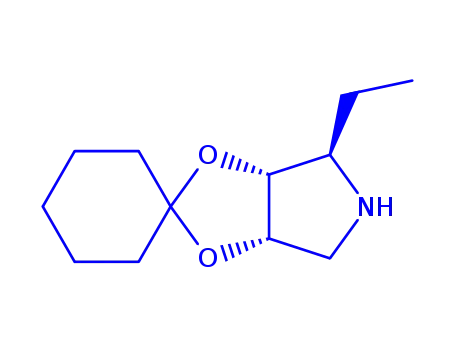 Molecular Structure of 604789-35-7 (Spiro[cyclohexane-1,2-[4H-1,3]dioxolo[4,5-c]pyrrole], 4-ethyltetrahydro-, (3aR,4R,6aS)-rel- (9CI))