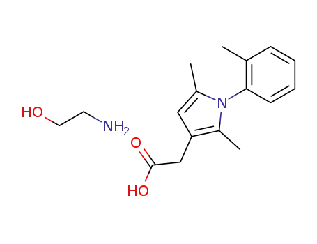 Molecular Structure of 60352-43-4 ([2,5-dimethyl-1-(2-methylphenyl)-1H-pyrrol-3-yl]acetic acid - 2-aminoethanol (1:1))