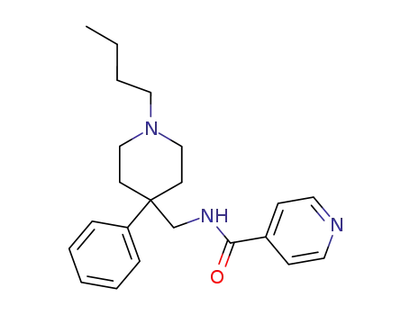 Molecular Structure of 59455-24-2 (1-butyl-4-phenyl-4-isonicotinoylaminoethylpiperidine)