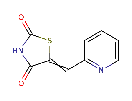 Molecular Structure of 262601-94-5 (2,4-Thiazolidinedione, 5-(2-pyridinylmethylene)-)