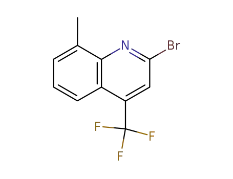 Molecular Structure of 596845-34-0 (Quinoline, 2-bromo-8-methyl-4-(trifluoromethyl)-)