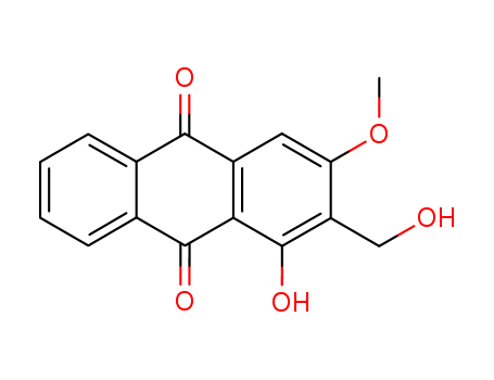 Molecular Structure of 184916-38-9 (9,10-Anthracenedione, 1-hydroxy-2-(hydroxymethyl)-3-methoxy-)