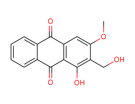 Molecular Structure of 184916-38-9 (9,10-Anthracenedione, 1-hydroxy-2-(hydroxymethyl)-3-methoxy-)