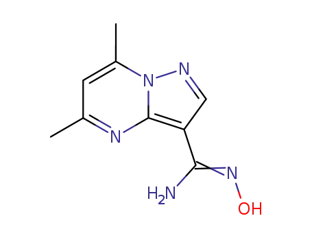 Molecular Structure of 61552-51-0 (Pyrazolo[1,5-a]pyrimidine-3-carboximidamide, N-hydroxy-5,7-dimethyl-)