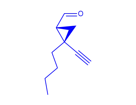 Molecular Structure of 72536-27-7 (Cyclopropanecarboxaldehyde, 2-butyl-2-ethynyl- (9CI))