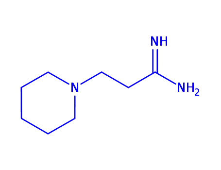 Molecular Structure of 725675-21-8 (1-Piperidinepropanimidamide(9CI))
