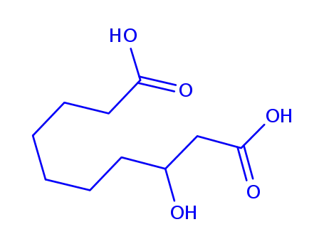 Molecular Structure of 73141-46-5 (3-Hydroxysebacic Acid)