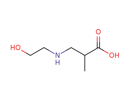 Molecular Structure of 89584-41-8 (Propanoic acid, 3-[(2-hydroxyethyl)amino]-2-methyl-)