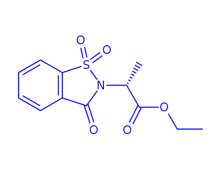 Molecular Structure of 7501-64-6 (ethyl 2-(7,9,9-trioxo-9$l^{6}-thia-8-azabicyclo[4.3.0]nona-1,3,5-trien -8-yl)propanoate)