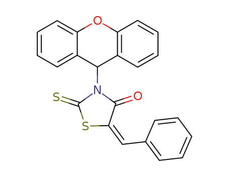 (5Z)-5-benzylidene-2-thioxo-3-(9H-xanthen-9-yl)-1,3-thiazolidin-4-one