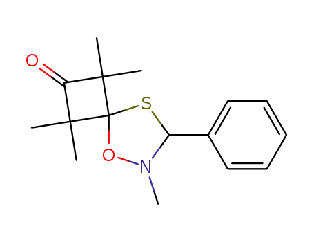 Molecular Structure of 50455-59-9 (2,2',2',4',4'-pentamethyl-3-phenylspiro<(1,4,2)-oxathiazolidine-5,3'-cyclobutane>-1'-one)