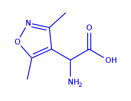 Molecular Structure of 733716-51-3 (4-Isoxazoleaceticacid,alpha-amino-3,5-dimethyl-,(S)-(9CI))