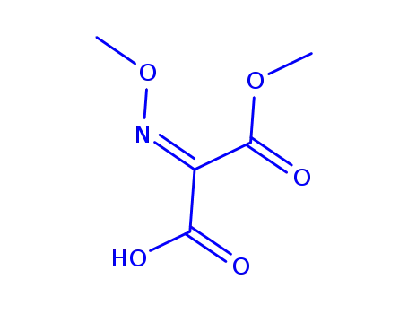 Molecular Structure of 754931-56-1 (Propanedioic acid, (methoxyimino)-, monomethyl ester (9CI))