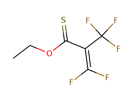 Molecular Structure of 62619-36-7 (2-Propenethioic acid, 3,3-difluoro-2-(trifluoromethyl)-, O-ethyl ester)