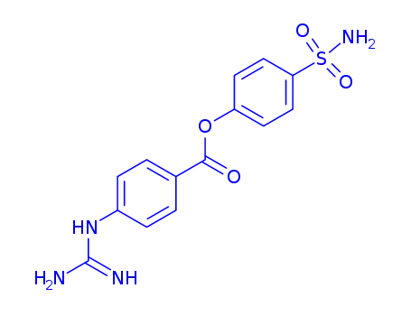 Molecular Structure of 76472-28-1 (4-sulfamoylphenyl 4-[(diaminomethylidene)amino]benzoate)