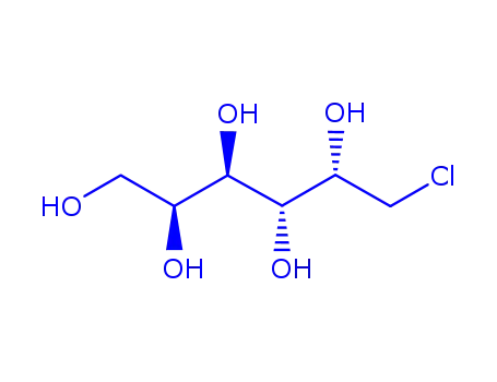 Molecular Structure of 76986-26-0 (6-chloro-6-deoxyglucitol)
