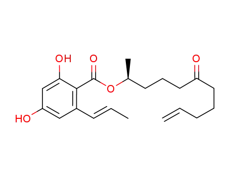 (S,E)-6-oxoundec-10-en-2-yl 2,4-dihydroxy-6-(prop-1-enyl)benzoate