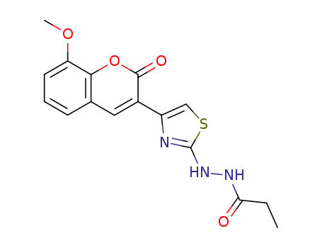 propionic acid <i>N</i>'-[4-(8-methoxy-2-oxo-2<i>H</i>-chromen-3-yl)-thiazol-2-yl]-hydrazide