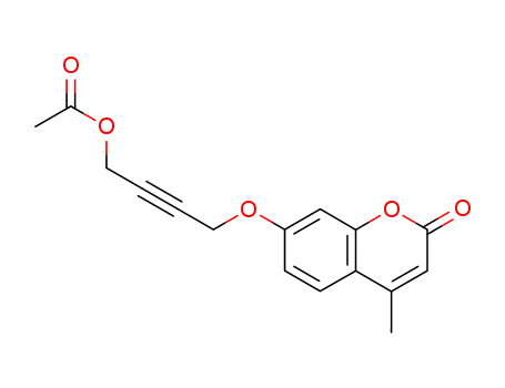 acetic acid 4-(4-methyl-2-oxo-2<i>H</i>-chromen-7-yloxy)-but-2-ynyl ester
