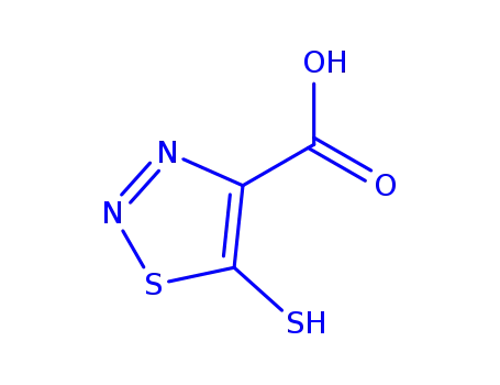 Molecular Structure of 781562-92-3 (1,2,3-Thiadiazole-4-carboxylicacid,5-mercapto-(9CI))