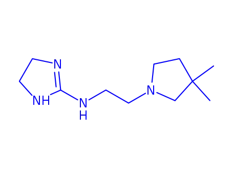 Molecular Structure of 791524-13-5 (1H-Imidazol-2-amine,N-[2-(3,3-dimethyl-1-pyrrolidinyl)ethyl]-4,5-dihydro-(9CI))