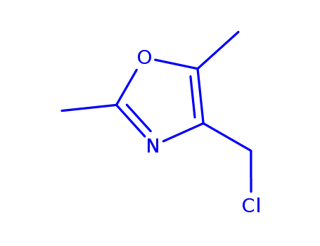 Molecular Structure of 777823-76-4 (4-(CHLOROMETHYL)-2,5-DIMETHYL-1,3-OXAZOLE)