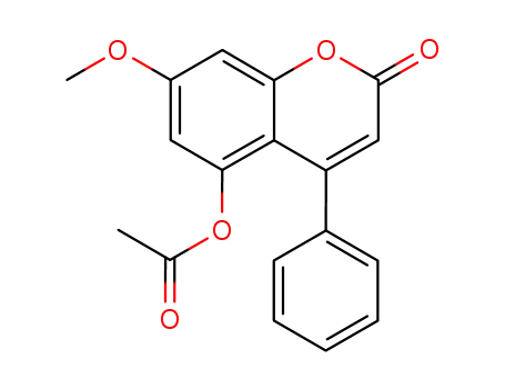Molecular Structure of 855903-07-0 (5-acetoxy-7-methoxy-4-phenyl-coumarin)