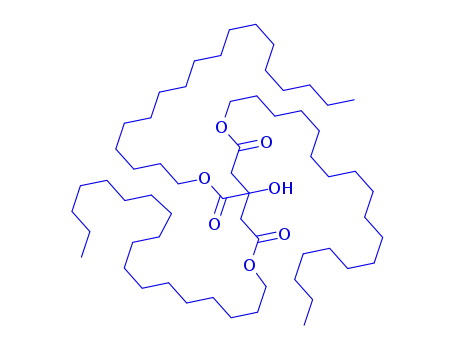 Molecular Structure of 7775-50-0 (trioctadecyl 2-hydroxypropane-1,2,3-tricarboxylate)