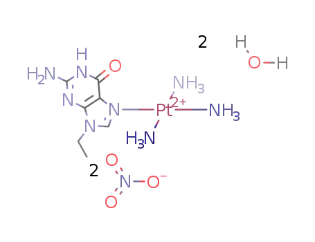 (NH<sub>3</sub>)3Pt(NH<sub>2</sub>NNHCCOC<sub>2</sub>NNCHC<sub>2</sub>H<sub>5</sub>)<sup>(2+)</sup>*2NO<sub>3</sub><sup>(1-)</sup>*2H<sub>2</sub>O=Pt(NH<sub>3</sub>)3(NH<sub>2</sub>CNNHCOC<sub>2</sub>NNCHC<sub>2</sub>H<sub>5</sub>)(NO<sub>3</sub>)2*2H<sub>2</sub>O